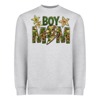 Heather Grey Boy Mom Heavyweight Sweatshirt - BundleAndBundleShop