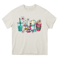 Cream science teacher coffee cups Heavy Core Tee - AdoDesignShop