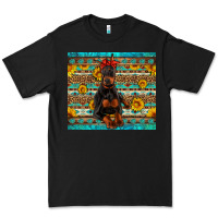 Black doberman with western background Premium Tee - Artiststas