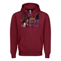 100% That Witch Black Afro Witch Zipper Hoodie | Teevron