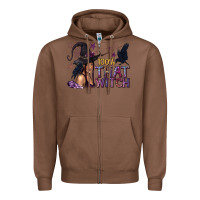 Chestnut 100% That Witch Black Afro Witch Zipper Hoodie - texasbilliewilder