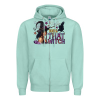 Seafoam 100% That Witch Black Afro Witch Zipper Hoodie - texasbilliewilder