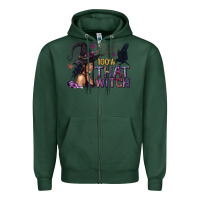 Sports Green 100% That Witch Black Afro Witch Zipper Hoodie - texasbilliewilder