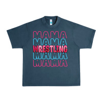 Midnight Navy wrestling mama Urban Heavy Tee - MaliasSmallBusiness