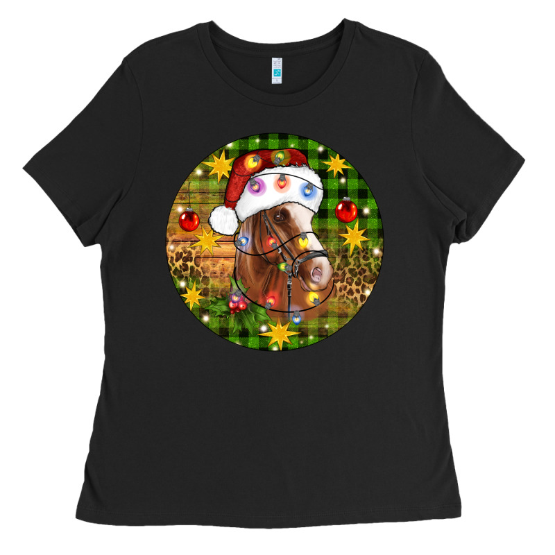 Christmas Horse Ladies Tee by Artiststas | Teevron