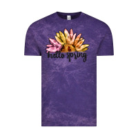 Cloud Purple hello spring Vintage Tee - MaliasSmallBusiness