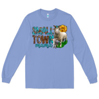 Colony Blue Small Town Mama With Sheeps Long Sleeve Tee - BundleAndBundleShop