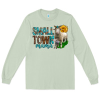 Matcha Small Town Mama With Sheeps Long Sleeve Tee - BundleAndBundleShop