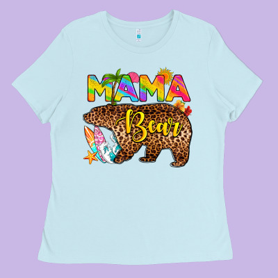 Mama Bear Summer Ladies Tee Designed By Ranaportraitstore