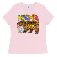 Bubblegum Pink mama bear summer Ladies Tee - RanaPortraitStore