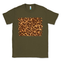 Army Green leopard background Classic Tee - NancyCooperArtShop