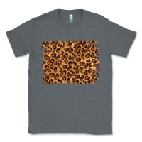 Charcoal Heather leopard background Classic Tee - NancyCooperArtShop