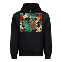 Black Serape Turquoise Glitter Cowhide  Tooled Leather  Tumbler Urban Hoodie - FaDigitalArtStudio