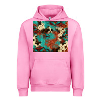 Fuchsia Pink Serape Turquoise Glitter Cowhide  Tooled Leather  Tumbler Urban Hoodie - FaDigitalArtStudio