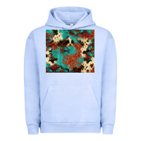 Pigment Grape Ice Serape Turquoise Glitter Cowhide  Tooled Leather  Tumbler Urban Hoodie - FaDigitalArtStudio