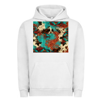 Pigment Lunar Rock Serape Turquoise Glitter Cowhide  Tooled Leather  Tumbler Urban Hoodie - FaDigitalArtStudio