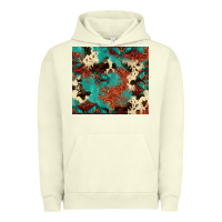 Pigment Pistachio Serape Turquoise Glitter Cowhide  Tooled Leather  Tumbler Urban Hoodie - FaDigitalArtStudio