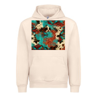 Sandshell Serape Turquoise Glitter Cowhide  Tooled Leather  Tumbler Urban Hoodie - FaDigitalArtStudio