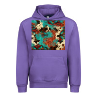 Tulip Serape Turquoise Glitter Cowhide  Tooled Leather  Tumbler Urban Hoodie - FaDigitalArtStudio