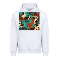 White Serape Turquoise Glitter Cowhide  Tooled Leather  Tumbler Urban Hoodie - FaDigitalArtStudio