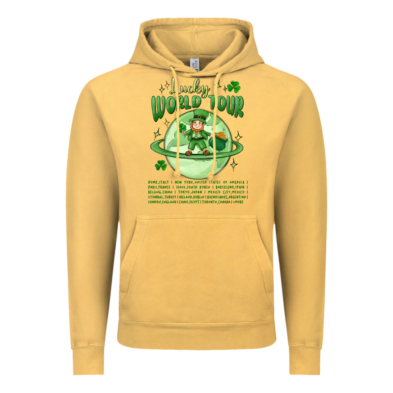 Lucky World Tour St. Patrick's Day Vintage Hoodie by MaliasSmallBusiness | Teevron