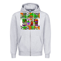 Heather Grey Halloween Coffee Cups Zipper Hoodie - texasbilliewilder