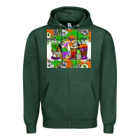 Sports Green Halloween Coffee Cups Zipper Hoodie - texasbilliewilder
