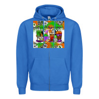 True Royal Halloween Coffee Cups Zipper Hoodie - texasbilliewilder