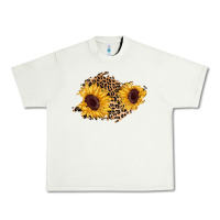 Pistachio sunflower leopard patch Urban Heavy Tee - AdoDesignShop