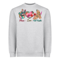 Peace Love Nail Hustler Heavyweight Sweatshirt | Teevron
