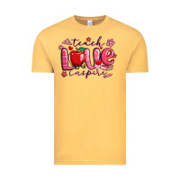 Vintage Mustard teach love inspire valentines day Vintage Tee - MaliasSmallBusiness