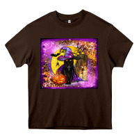 Chocolate Brown witchy cat tumbler Heavy Core Tee - BundleAndBundleShop