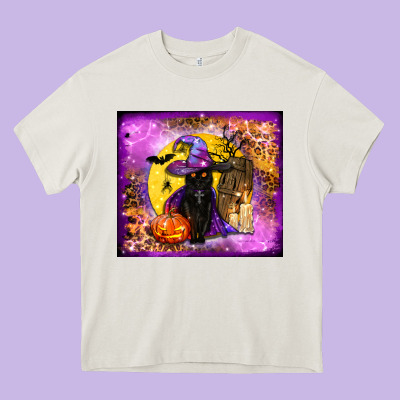 Witchy Cat Tumbler Heavy Core Tee Designed By Bundleandbundleshop
