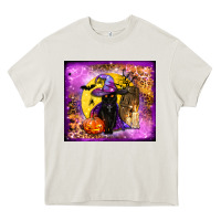 Cream witchy cat tumbler Heavy Core Tee - BundleAndBundleShop