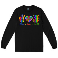 Black Peace Love Equality Long Sleeve Tee - BundleAndBundleShop