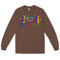Chestnut Peace Love Equality Long Sleeve Tee - BundleAndBundleShop