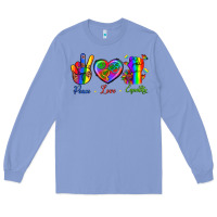 Colony Blue Peace Love Equality Long Sleeve Tee - BundleAndBundleShop