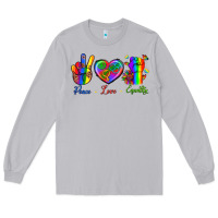 Moon Dust Peace Love Equality Long Sleeve Tee - BundleAndBundleShop