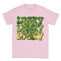 Bubblegum Pink Lucky Clover Classic Tee - CowhideDigitalArt