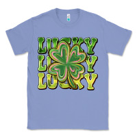 Colony Blue Lucky Clover Classic Tee - CowhideDigitalArt