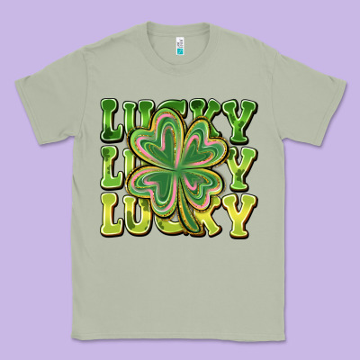 Lucky Clover Classic Tee Designed By Cowhidedigitalart