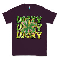 Plum Lucky Clover Classic Tee - CowhideDigitalArt