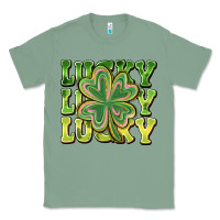 Sage Lucky Clover Classic Tee - CowhideDigitalArt