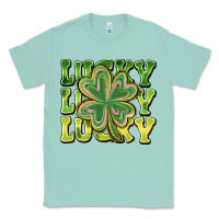 Seafoam Lucky Clover Classic Tee - CowhideDigitalArt