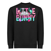 Black Little Bunny Easter Heavyweight Sweatshirt - BundleAndBundleShop