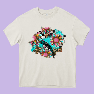 Race Sunflower Patches Heavy Core Tee Designed By Adodesignshop