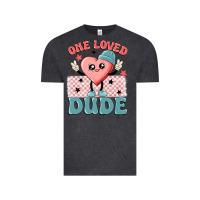 Vintage Black one loved dude Vintage Tee - MaliasSmallBusiness