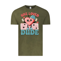 Vintage Olive one loved dude Vintage Tee - MaliasSmallBusiness