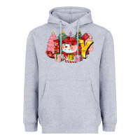 Heather Grey joy snowman Heavyweight Hoodie - CowGirlArtShop