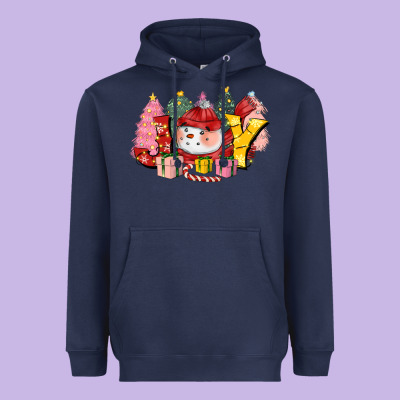 Joy Snowman Heavyweight Hoodie Designed By Cowgirlartshop